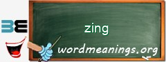 WordMeaning blackboard for zing